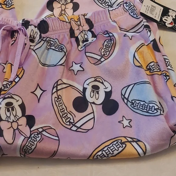 Disney Mickey & Minnie Mouse All Over Football Print Lounge Pajama Pants Sz 1X - Picture 15 of 16